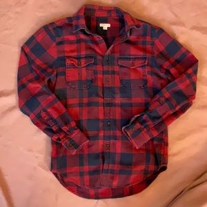 Men’s Small Red and Blue Flannel